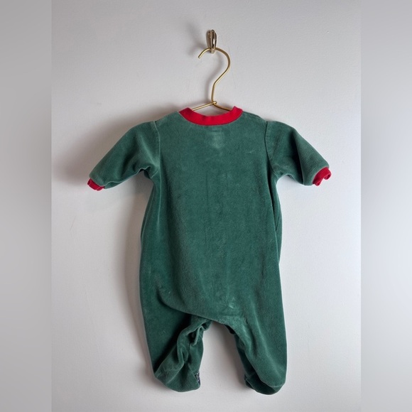 Little me velour bear green onesie 3 months - Picture 7 of 8